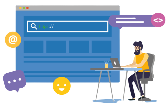 Developer building a progressive web app